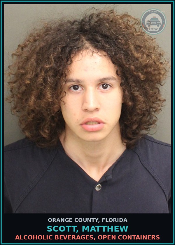 Booking mugshot of SCOTT, MATTHEW in Orange County