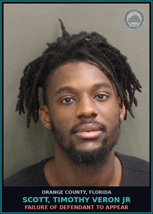 Booking mugshot of SCOTT, TIMOTHY VERON JR in Orange County