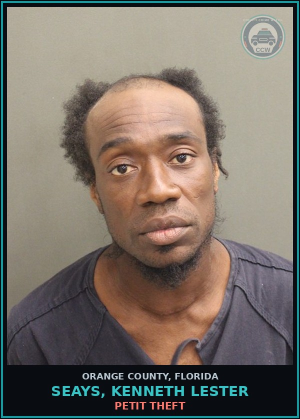 Booking mugshot of SEAYS, KENNETH LESTER in Orange County