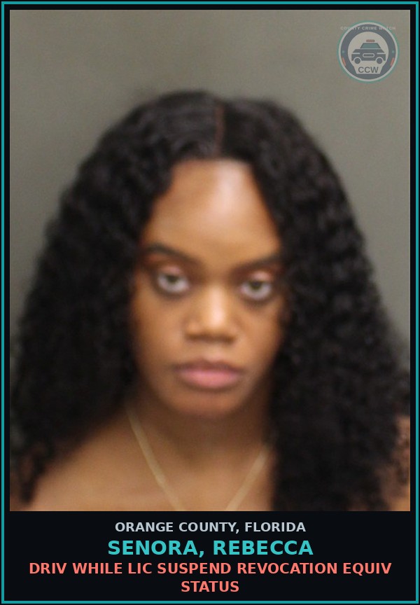 Booking mugshot of SENORA, REBECCA in Orange County