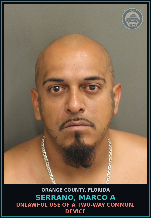 Booking mugshot of SERRANO, MARCO A in Orange County