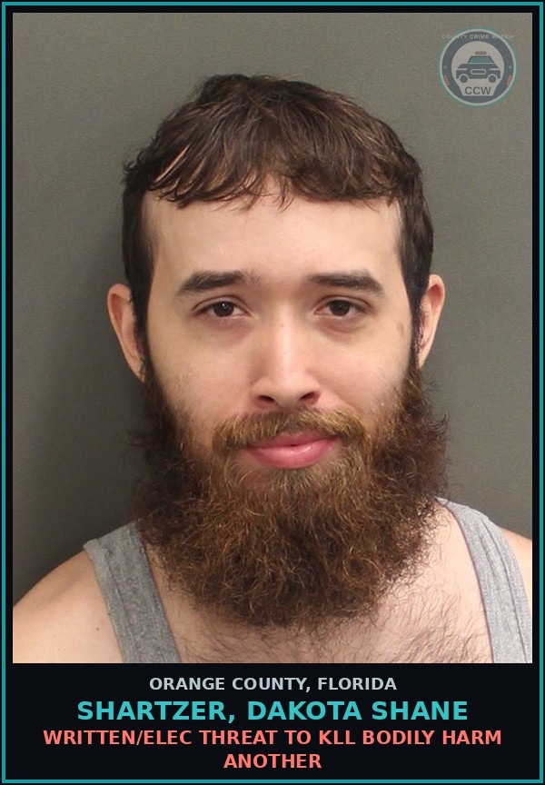 Booking mugshot of SHARTZER, DAKOTA SHANE in Orange County