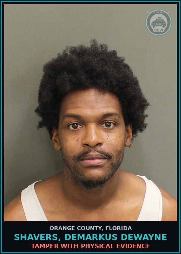 Booking mugshot of SHAVERS, DEMARKUS DEWAYNE in Orange County