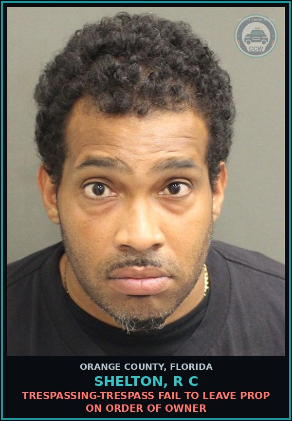 Booking mugshot of SHELTON, R C in Orange County