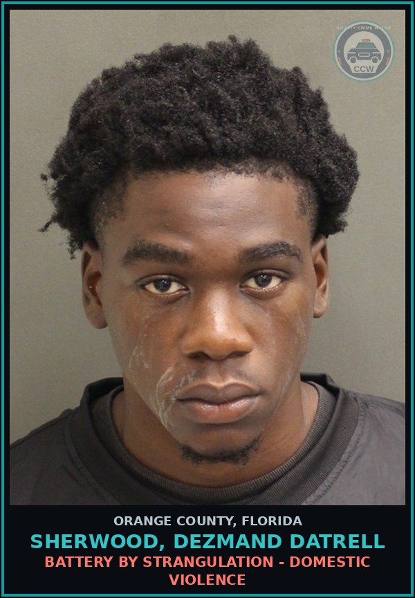 Booking mugshot of SHERWOOD, DEZMAND DATRELL in Orange County