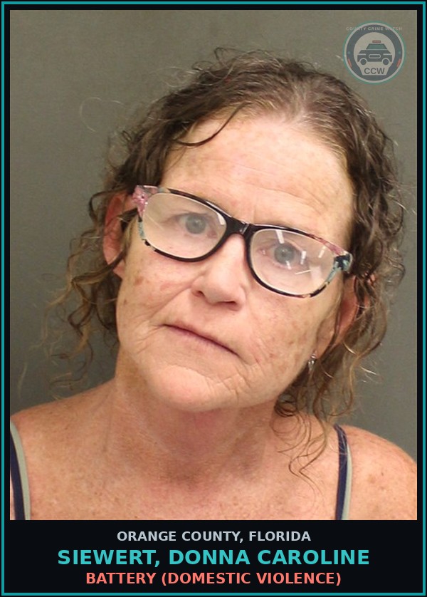 Booking mugshot of SIEWERT, DONNA CAROLINE in Orange County