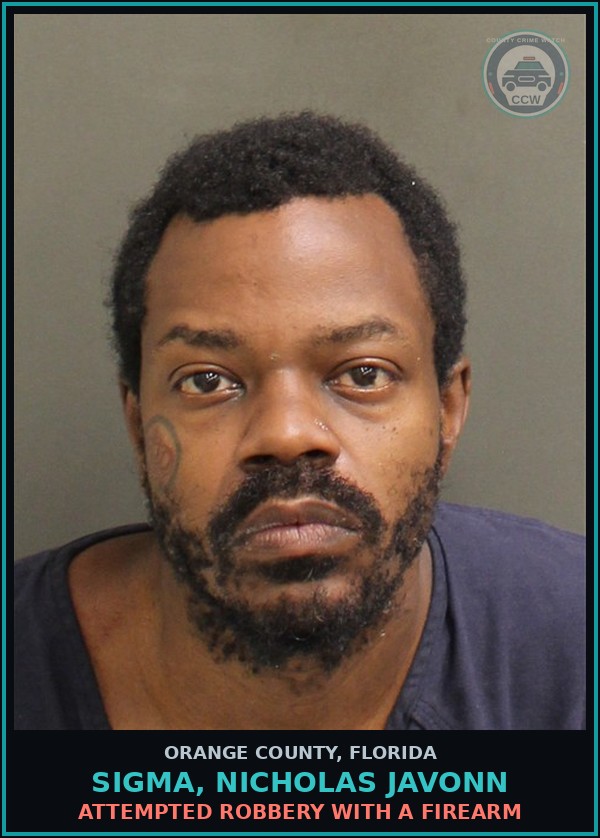 Booking mugshot of SIGMA, NICHOLAS JAVONN in Orange County