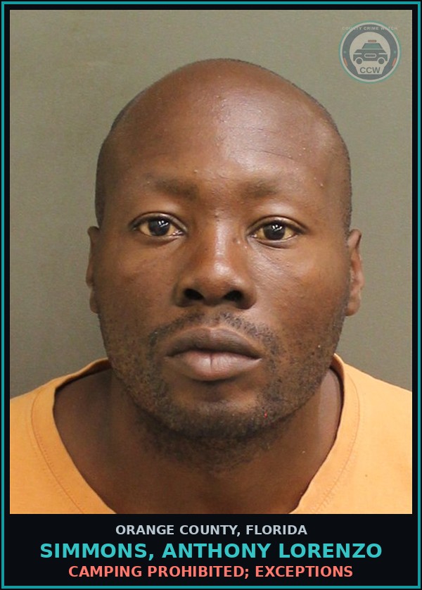 Booking mugshot of SIMMONS, ANTHONY LORENZO in Orange County