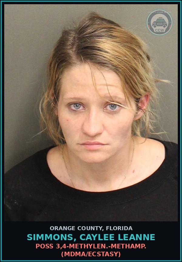 Booking mugshot of SIMMONS, CAYLEE LEANNE in Orange County