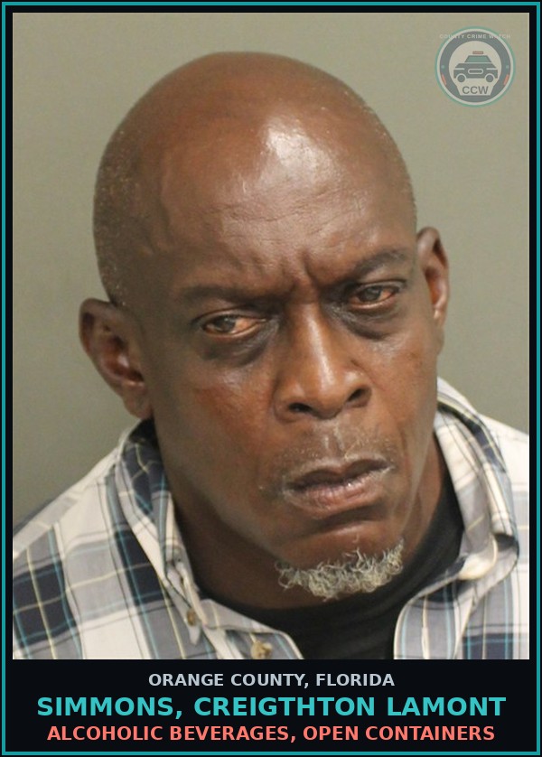 Booking mugshot of SIMMONS, CREIGTHTON LAMONT in Orange County