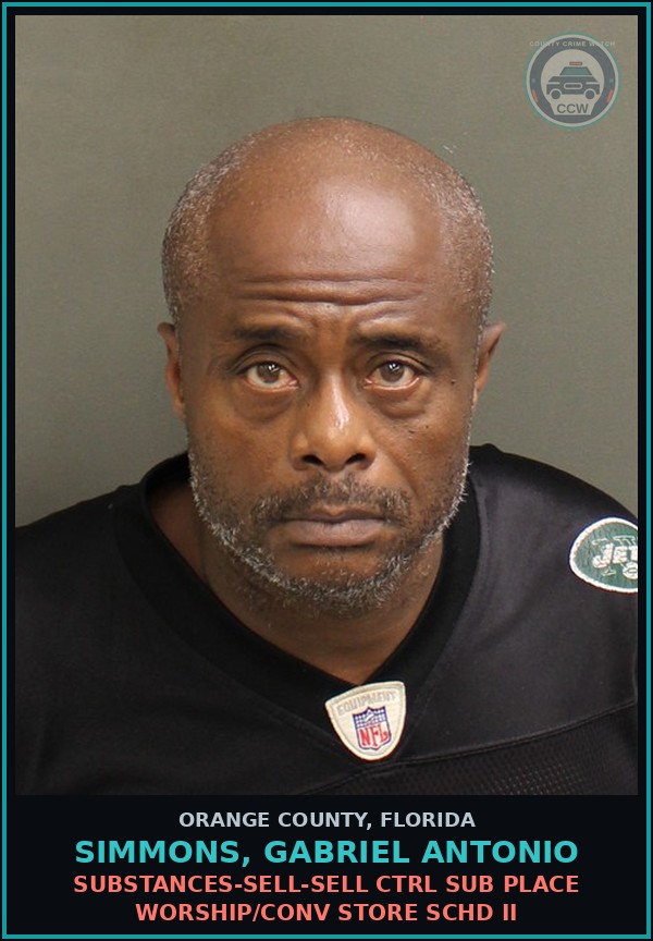 Booking mugshot of SIMMONS, GABRIEL ANTONIO in Orange County
