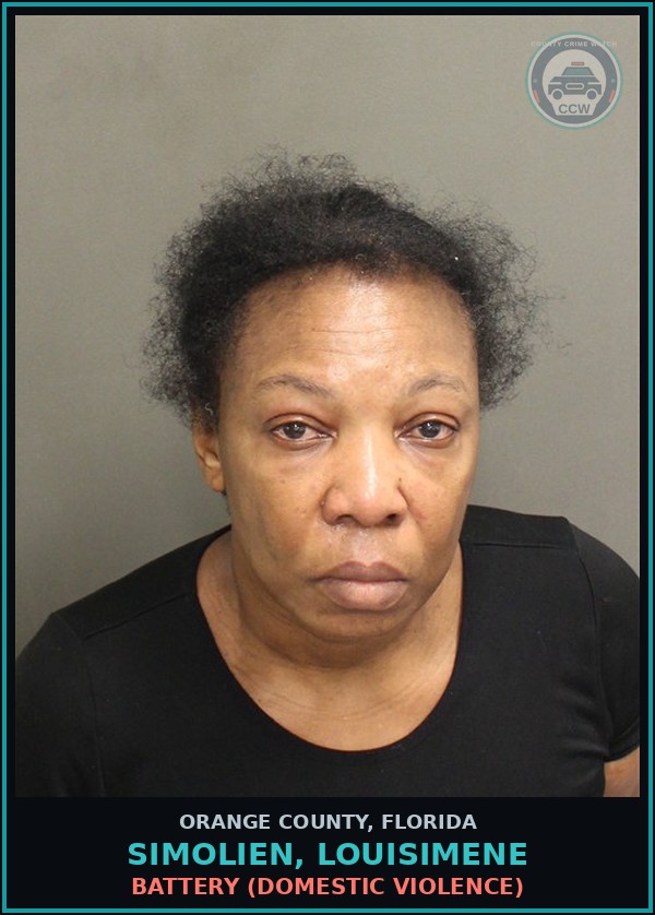 Booking mugshot of SIMOLIEN, LOUISIMENE in Orange County