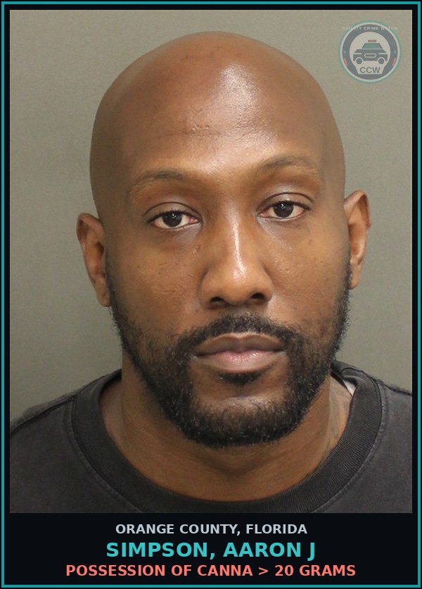 Booking mugshot of SIMPSON, AARON J in Orange County