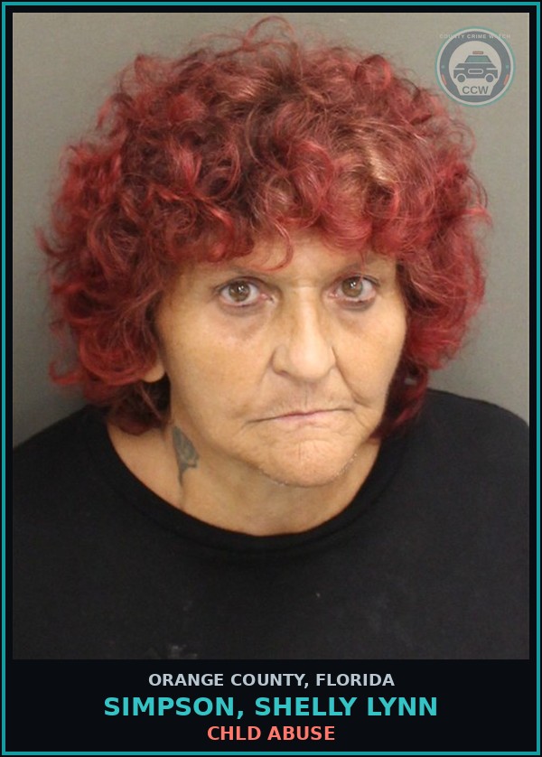 Booking mugshot of SIMPSON, SHELLY LYNN in Orange County