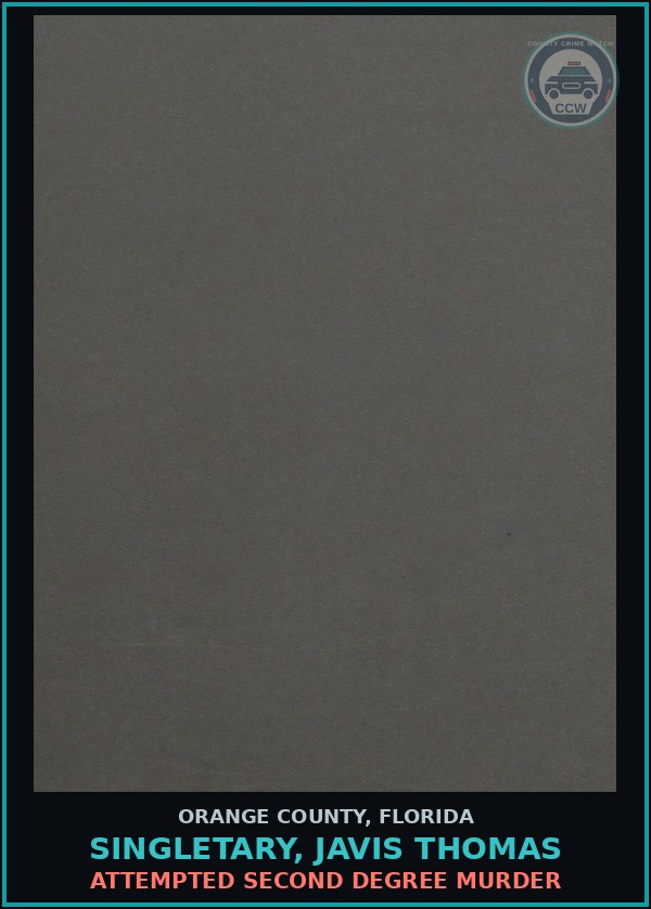 Booking mugshot of SINGLETARY, JAVIS THOMAS in Orange County