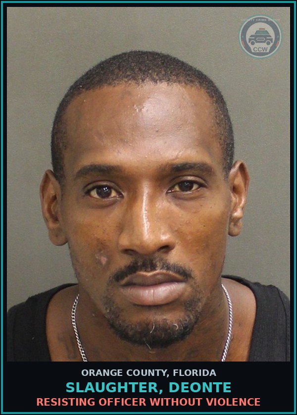 Booking mugshot of SLAUGHTER, DEONTE in Orange County