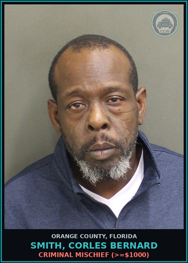 Booking mugshot of SMITH, CORLES BERNARD in Orange County