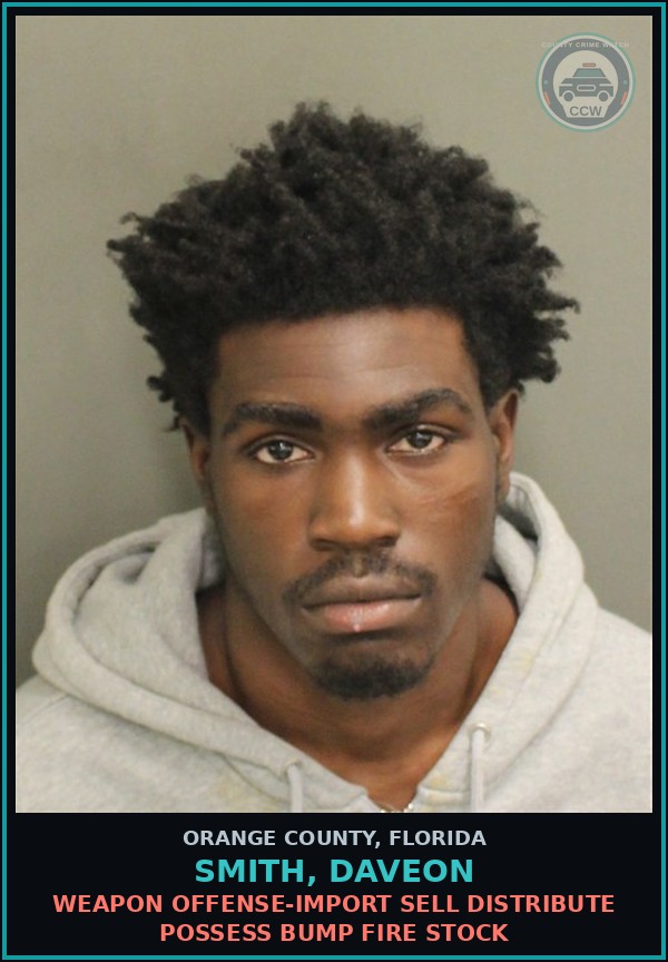 Booking mugshot of SMITH, DAVEON in Orange County