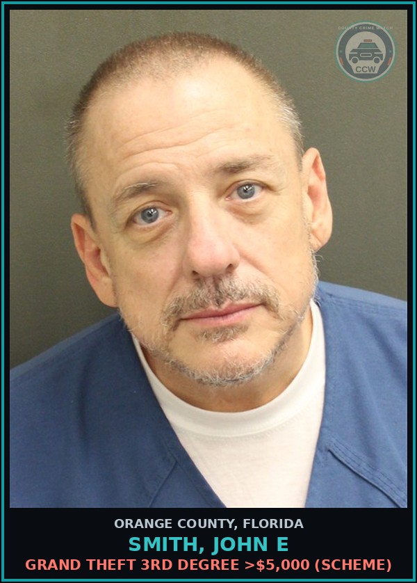 Booking mugshot of SMITH, JOHN E in Orange County