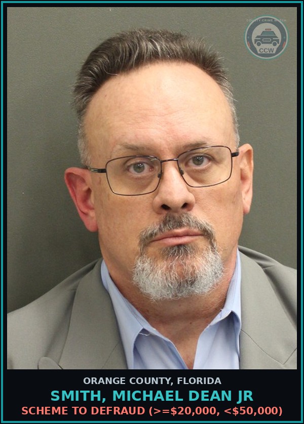 Booking mugshot of SMITH, MICHAEL DEAN JR in Orange County