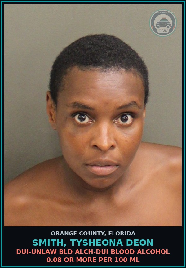 Booking mugshot of SMITH, TYSHEONA DEON in Orange County