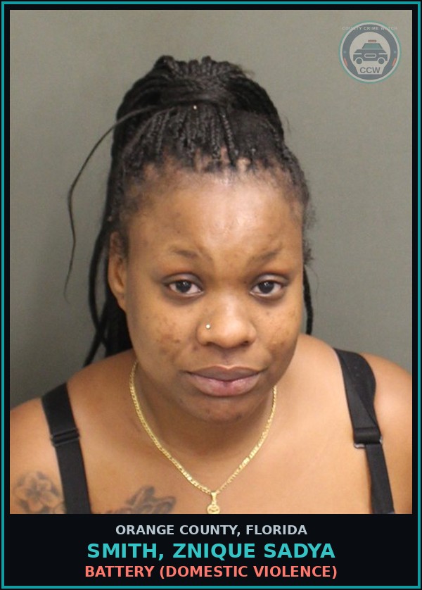 Booking mugshot of SMITH, ZNIQUE SADYA in Orange County