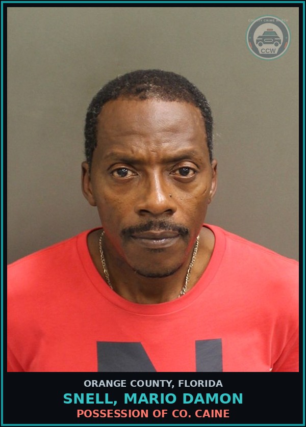 Booking mugshot of SNELL, MARIO DAMON in Orange County