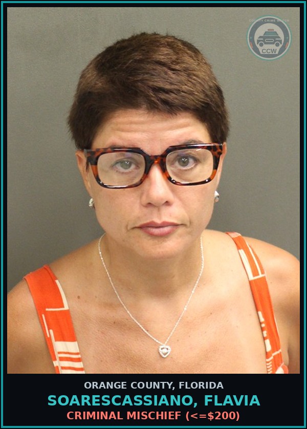 Booking mugshot of SOARESCASSIANO, FLAVIA in Orange County