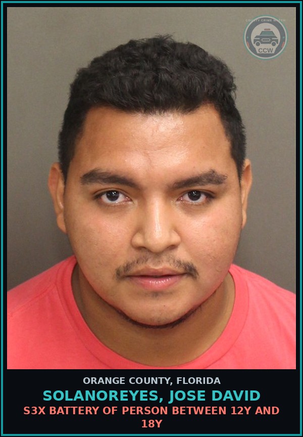 Booking mugshot of SOLANOREYES, JOSE DAVID in Orange County