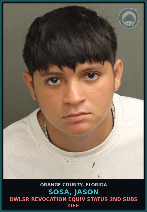 Booking mugshot of SOSA, JASON in Orange County