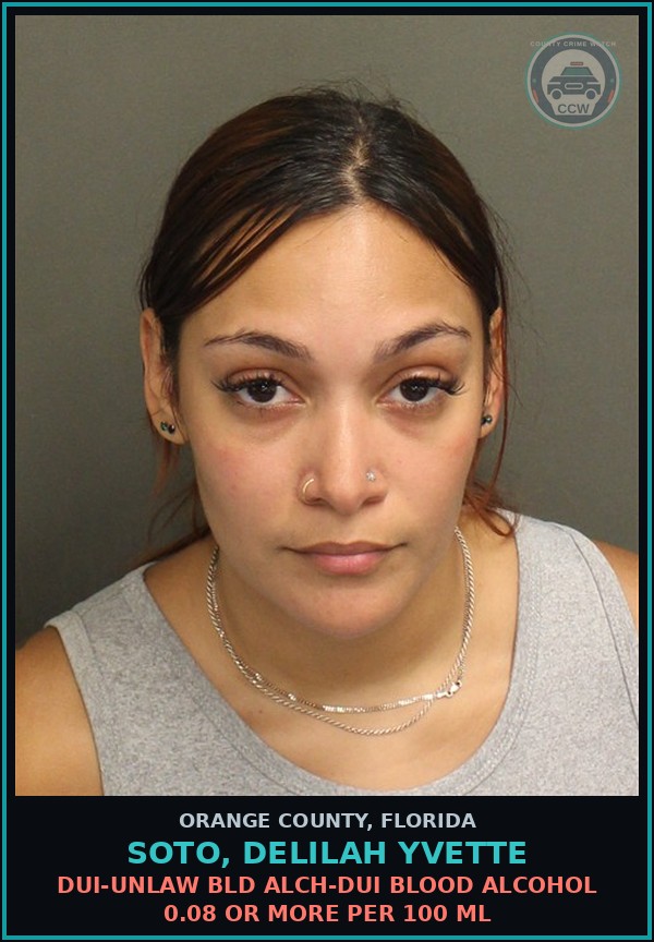 Booking mugshot of SOTO, DELILAH YVETTE in Orange County