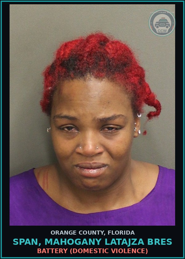Booking mugshot of SPAN, MAHOGANY LATAJZA BRES in Orange County