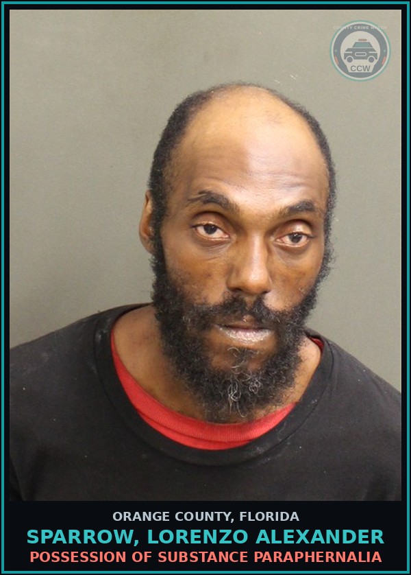 Booking mugshot of SPARROW, LORENZO ALEXANDER in Orange County