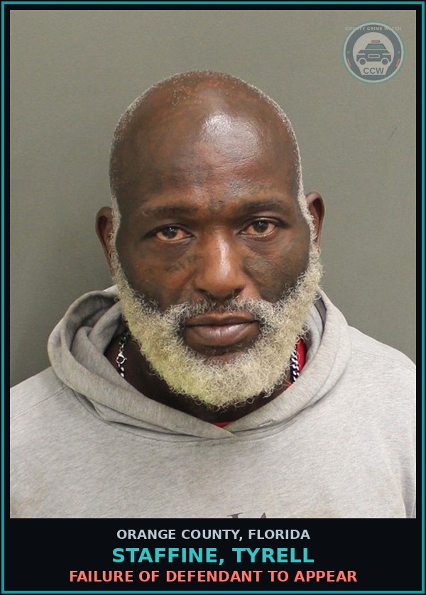 Booking mugshot of STAFFINE, TYRELL in Orange County
