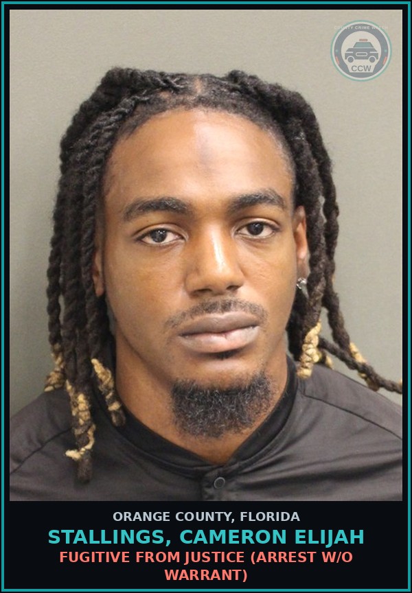 Booking mugshot of STALLINGS, CAMERON ELIJAH in Orange County