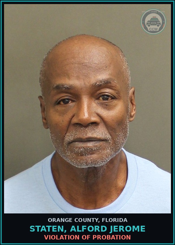 Booking mugshot of STATEN, ALFORD JEROME in Orange County