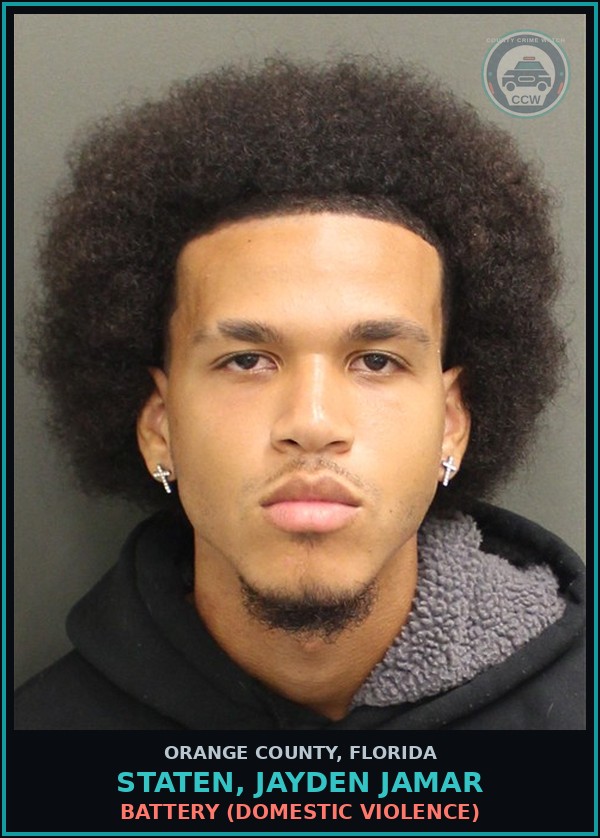 Booking mugshot of STATEN, JAYDEN JAMAR in Orange County
