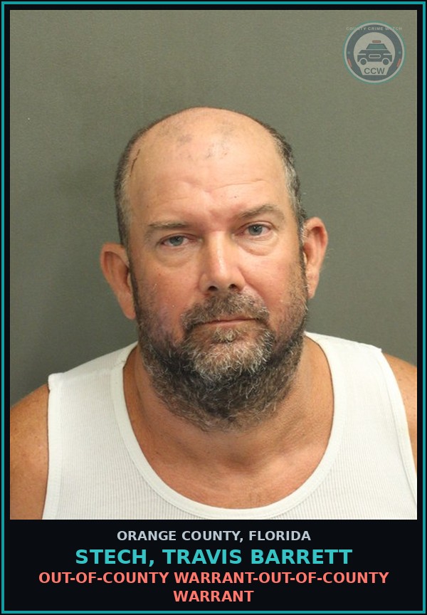 Booking mugshot of STECH, TRAVIS BARRETT in Orange County