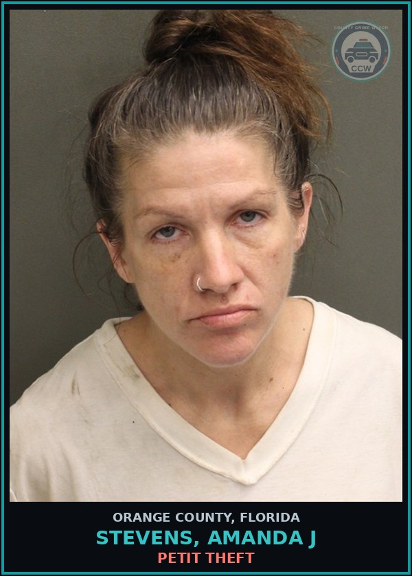 Booking mugshot of STEVENS, AMANDA J in Orange County