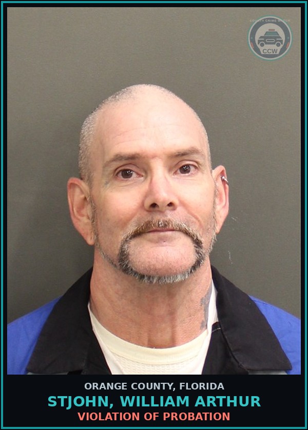 Booking mugshot of STJOHN, WILLIAM ARTHUR in Orange County