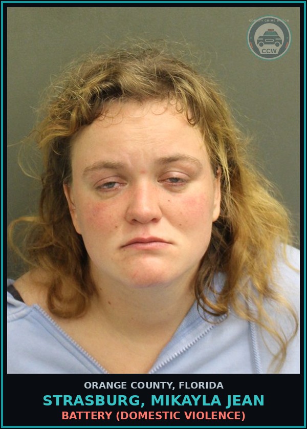 Booking mugshot of STRASBURG, MIKAYLA JEAN in Orange County