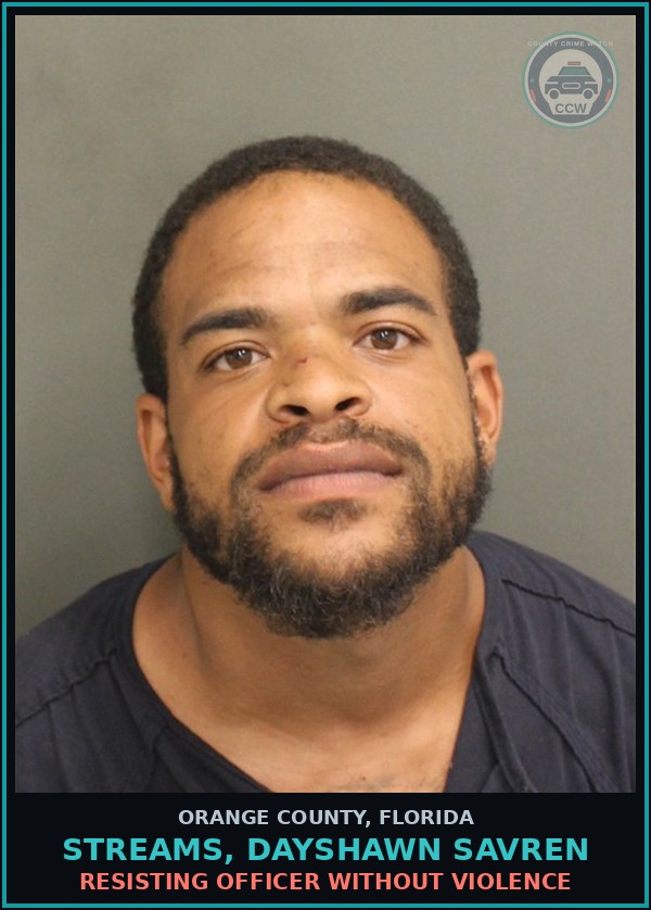 Booking mugshot of STREAMS, DAYSHAWN SAVREN in Orange County