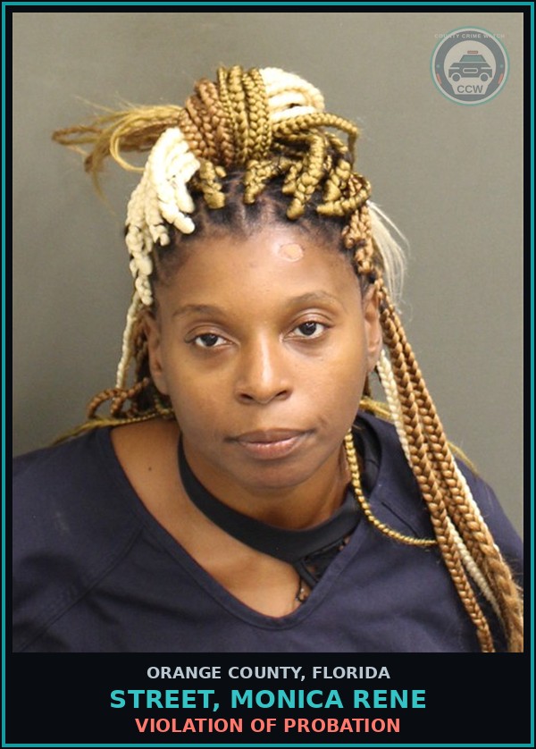 Booking mugshot of STREET, MONICA RENE in Orange County