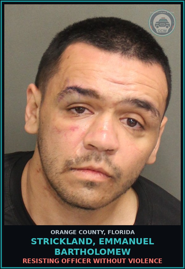 Booking mugshot of STRICKLAND, EMMANUEL BARTHOLOMEW in Orange County