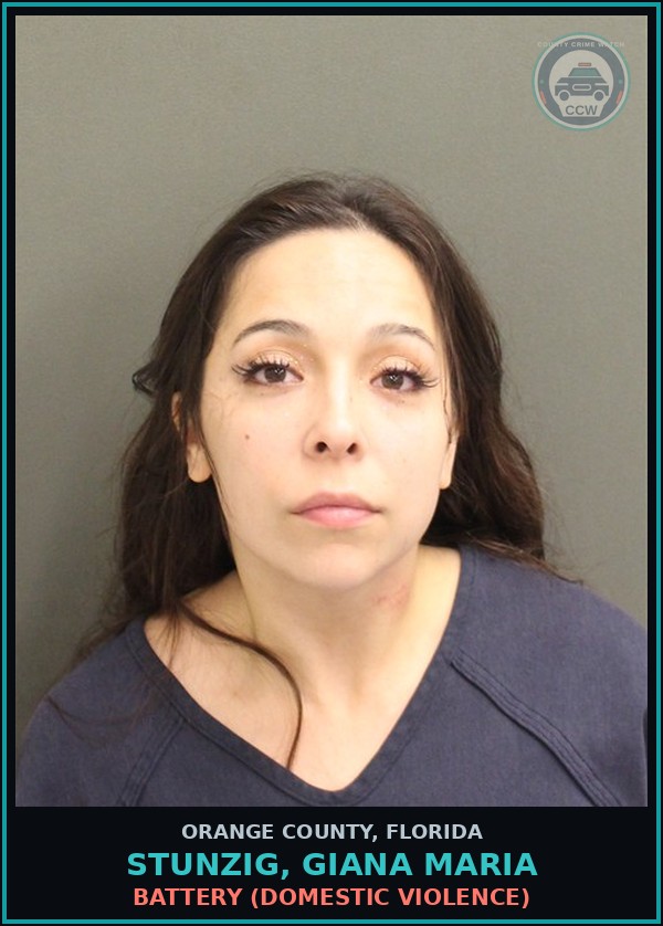 Booking mugshot of STUNZIG, GIANA MARIA in Orange County
