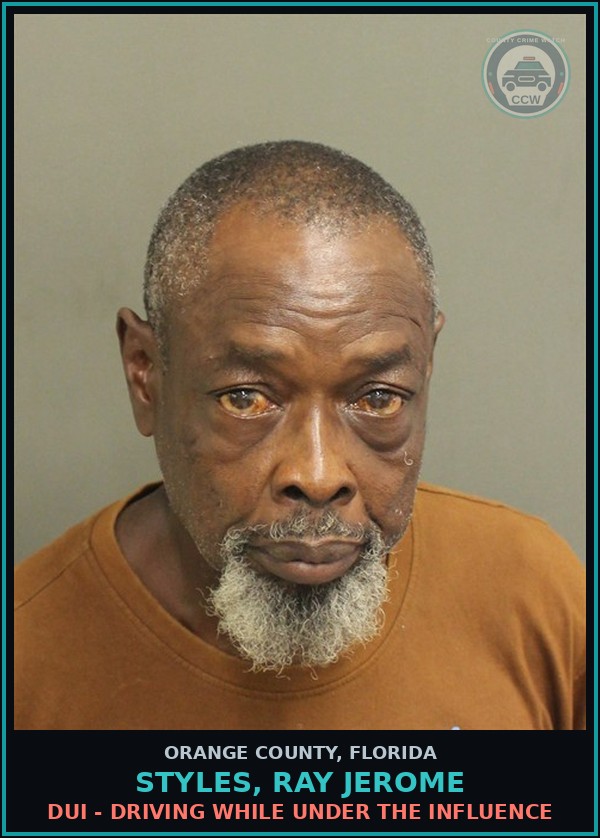 Booking mugshot of STYLES, RAY JEROME in Orange County