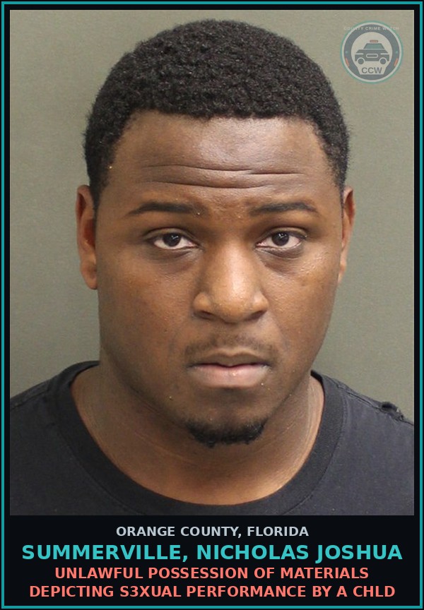 Booking mugshot of SUMMERVILLE, NICHOLAS JOSHUA in Orange County