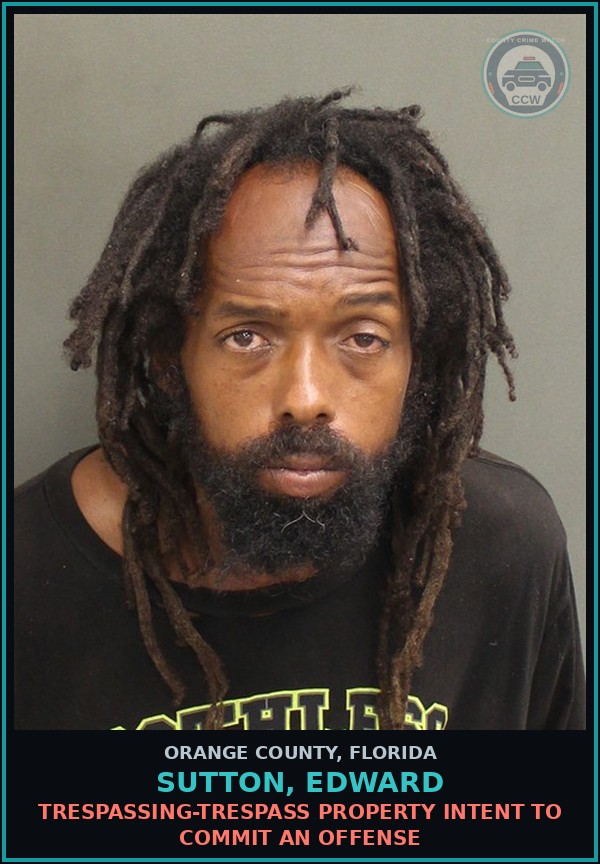 Booking mugshot of SUTTON, EDWARD in Orange County