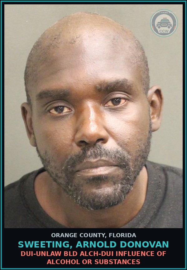 Booking mugshot of SWEETING, ARNOLD DONOVAN in Orange County