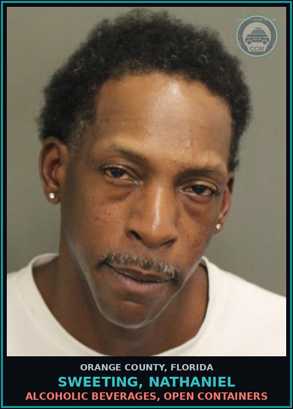 Booking mugshot of SWEETING, NATHANIEL in Orange County